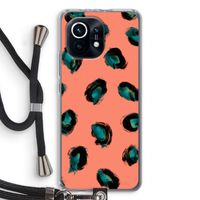Pink Cheetah: Xiaomi Mi 11 Transparant Hoesje met koord