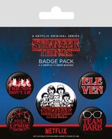 Stranger Things Pin-Back Buttons 5-Pack Characters - thumbnail