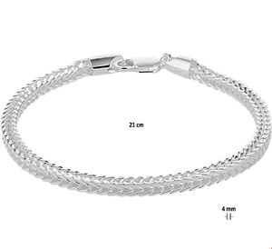TFT Armband Zilver Vossestaart 4,0 mm 21 cm