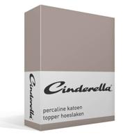 Cinderella Topper Hoeslaken Basic Percaline Taupe-200 x 220 cm - thumbnail