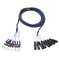 DAP FL62 - 8 XLR/M 3P to 8 Jack mono