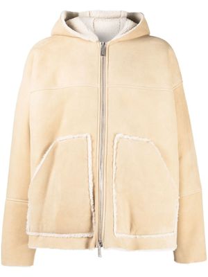 DSQUARED2 veste en peau d'agneau à doublure lainée - Tons neutres