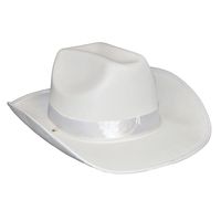 Carnaval verkleed cowboy hoed Toppers - wit - volwassenen - polyester