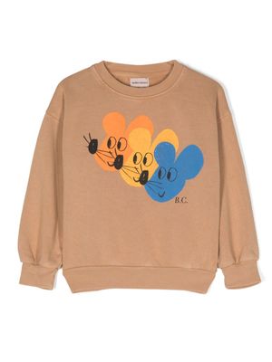 Bobo Choses sweat à imprimé Mouse - Marron