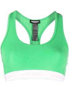 DSQUARED2 brassière de sport à bande logo - Vert