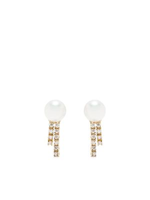 Mizuki boucles d'oreilles en or 18ct à perle