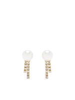 Mizuki boucles d'oreilles en or 18ct à perle - thumbnail