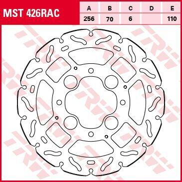 TRW Remschijf, remschijven voor de moto, MST426RAC