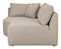 Zuiver Bank 'Prosper' Chaise Longue Element Rechts, kleur Cappuccino