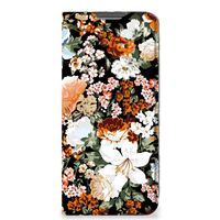 Smart Cover voor OPPO A96 | A76 Dark Flowers - thumbnail