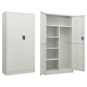 vidaXL Lockerkast 90x40x180 cm staal lichtgrijs