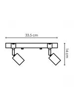 Light depot - plafondlamp Denton 2L - hout / burned metal - Outlet - thumbnail