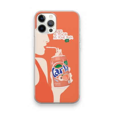 Peach please!: iPhone 12 Pro Max Transparant Hoesje