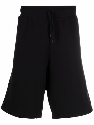 Moschino short de sport à logo brodé - Noir