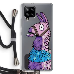 Lama: Samsung Galaxy A42 5G Transparant Hoesje met koord