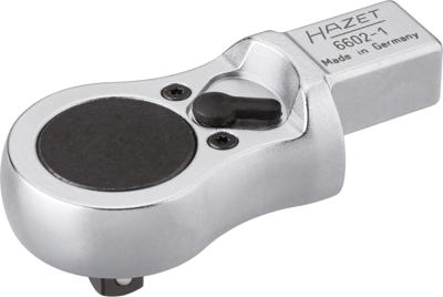 HAZET Insteek-omschakelratel 6602-1 · 14 x 18 mm insteekvierkant massief · 3/8 inch (10 mm) vierkant massief · Lengte: 81 mm