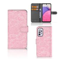 Samsung Galaxy A33 5G Hoesje White Flowers | Portemonnee hoesje