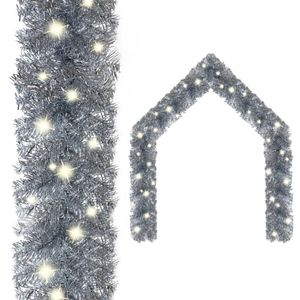 VidaXL Kerstslinger met led-lampjes 10 m zilverkleurig