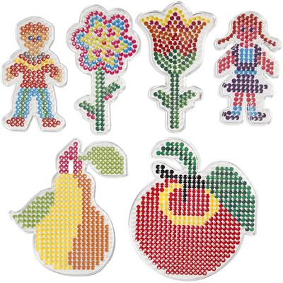 Creativ Company Onderplaat, bloemen, meisje, jongen, appel en peer, afm 8,5x14-14x16 cm, medium, 6 stuk/ 1 doos