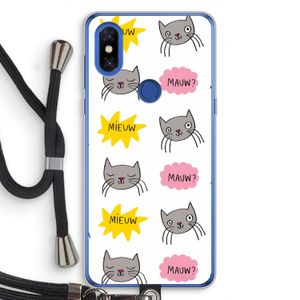 Meow: Xiaomi Mi Mix 3 Transparant Hoesje met koord