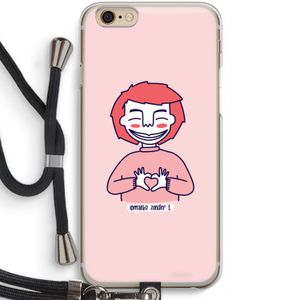 Hartje: iPhone 6 / 6S Transparant Hoesje met koord