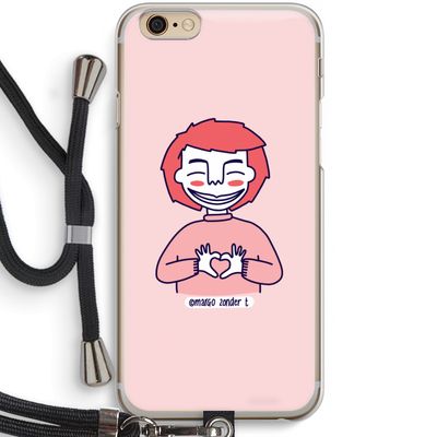 Hartje: iPhone 6 / 6S Transparant Hoesje met koord