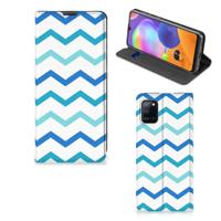 Samsung Galaxy A31 | Hoesje met Magneet | Zigzag Blauw