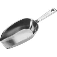 Keukenhulp voedsel doseer schep - aluminium - 410 ml - 26 x 10 cm - opstaande rand