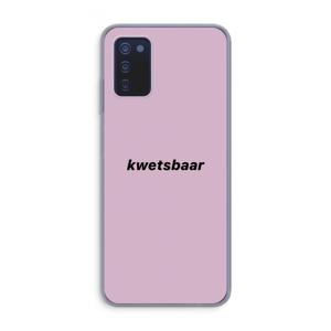 kwetsbaar: Samsung Galaxy A03s Transparant Hoesje