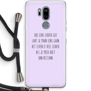 Gek: LG G7 Thinq Transparant Hoesje met koord