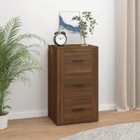 Dressoir 40x33x70 cm bewerkt hout bruin eikenkleur - thumbnail