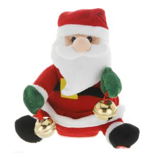 Kerstman pop - met beweging en geluid - 18 cm - dansen en zingen - kerstfiguur