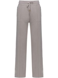 PINKO pantalon droit à lien de resserrage - Gris