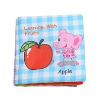 Baby rammel speelgoed zachte dierlijke doek boek pasgeboren wandelwagen opknoping speelgoed vroeg leren onderwijs baby speelgoed (fruit)
