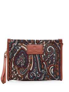 ETRO pochette à motif cachemire - Marron