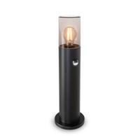 Blaze PIR LED Sokkellamp buiten zwart - 45 cm - Schemer- en bewegingssensor - Padverlichting - E27 Fitting - Max. 15W - IP44 - Tuinlantaarn