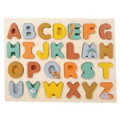 Small Foot houten alfabet puzzel safari
