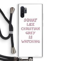 Christian Grey: Samsung Galaxy Note 10 Plus Transparant Hoesje met koord