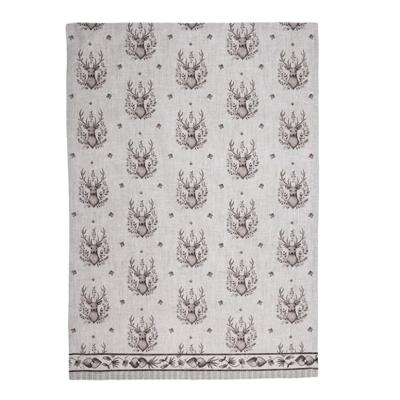 Theedoek Beige bruin Hert 50x70