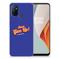 OnePlus Nord N100 | Siliconen hoesje | met naam Never Give Up