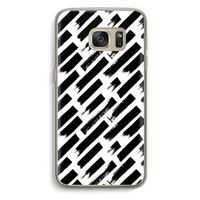 Zwarte vegen: Samsung Galaxy S7 Transparant Hoesje