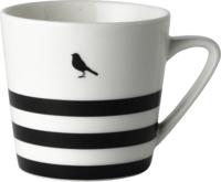 Dutch Rose Loft Zwart-Wit Koffiemok Grafische Streep 20 cl