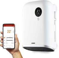 Riscaldatore da bagno - 2000 W - Domo - DO7357F - Wifi + telecomando - Funzione Eco - Display LED - Da parete / da appoggio - Bianco