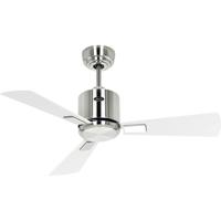 CasaFan ECO NEO III 92 BN-WE/LG WiFi Flügel Weiß/Lichtgrau Plafondventilator Chroom (geborsteld) Met afstandsbediening, Timer, Met wintermodus, Bediening via