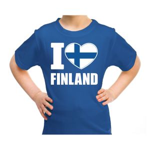 I love Finland landen t-shirt voor kids