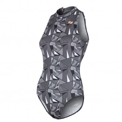 Zone3 OWS Renew High Neck badpak grijs dames 34