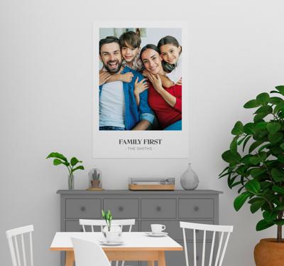 Aanpasbare familie poster met tekst