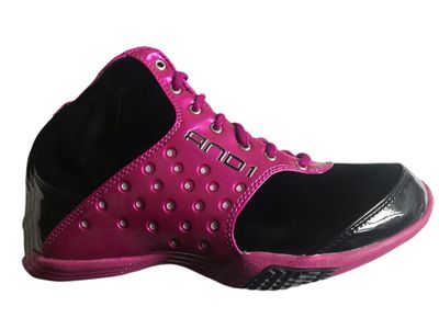 AND1 Basketbalschoen Reign Mid Women Pink zwart zilver