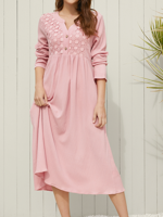 Plain Loose Lace Casual Dress - thumbnail