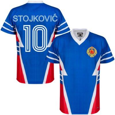 Joegoslavië Retro Voetbalshirt 1990 + Stojkovic 10